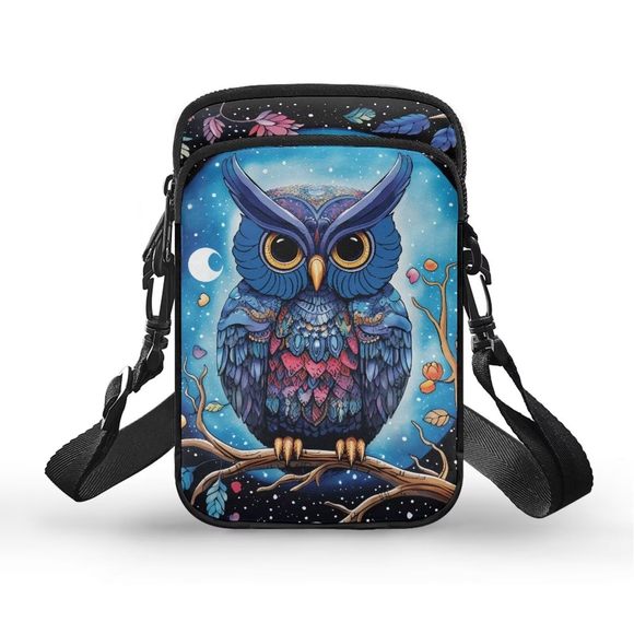 Cartoon Owl Cell Phone Purse Wallet Small Crossbody Bags Trendy :D - Picture 1 of 6